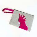 Cockatoo Jute Clutch in Pink